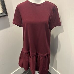 Elegant Burgundy Women's dress